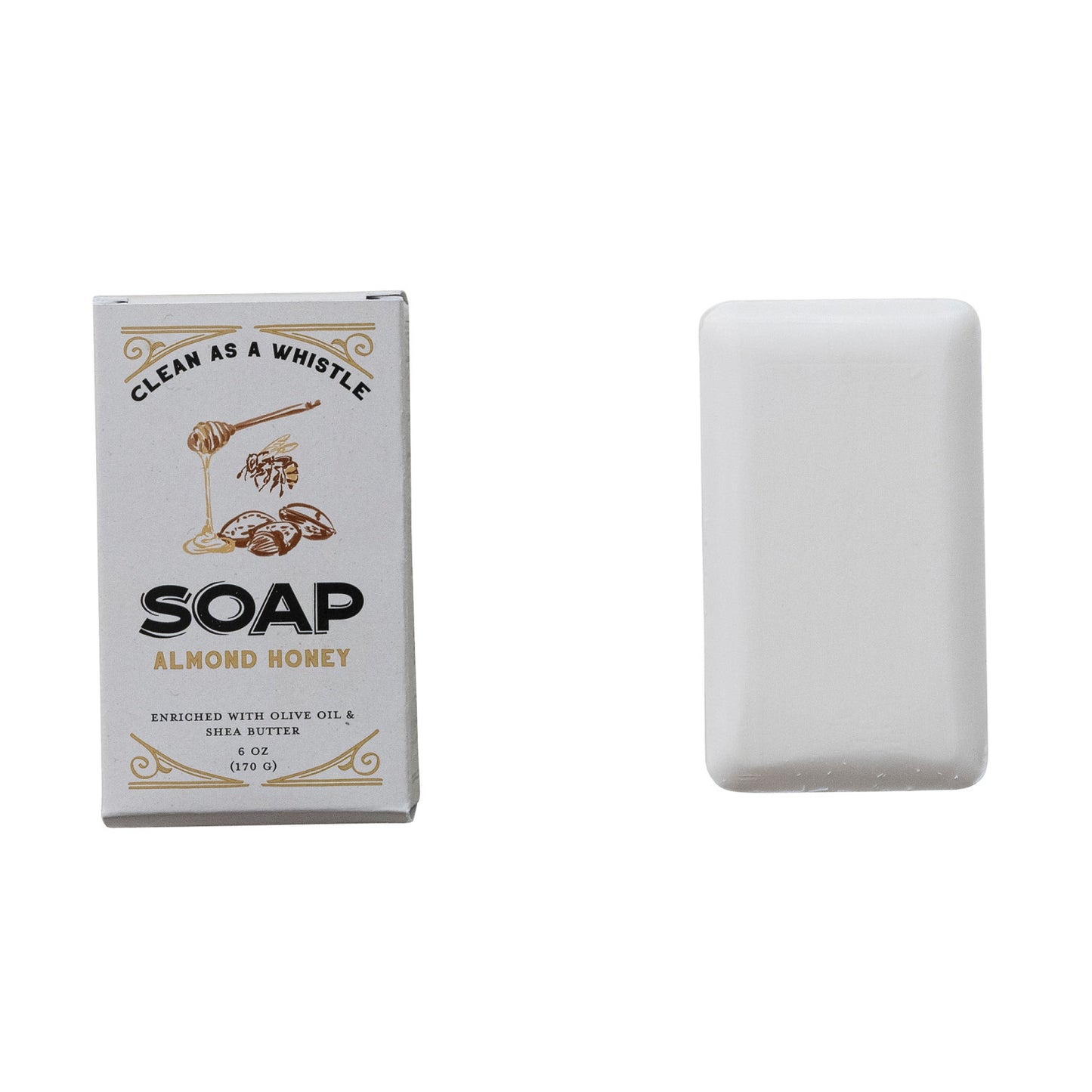 Almond Honey Scented Olive Oil & Shea Butter Triple Milled Bar Soap