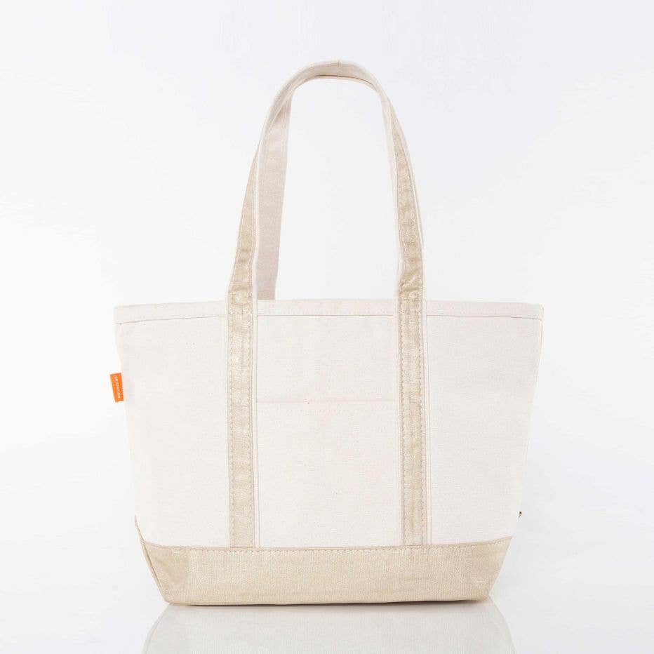 Medium Metallics Tote Gold
