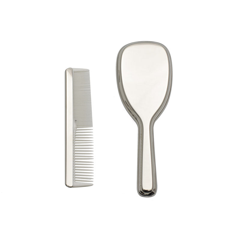 Sheridan Nickel Brush and Comb Set