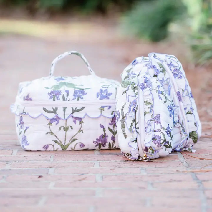 Iris Lavender Toiletry Bags (set of 3)