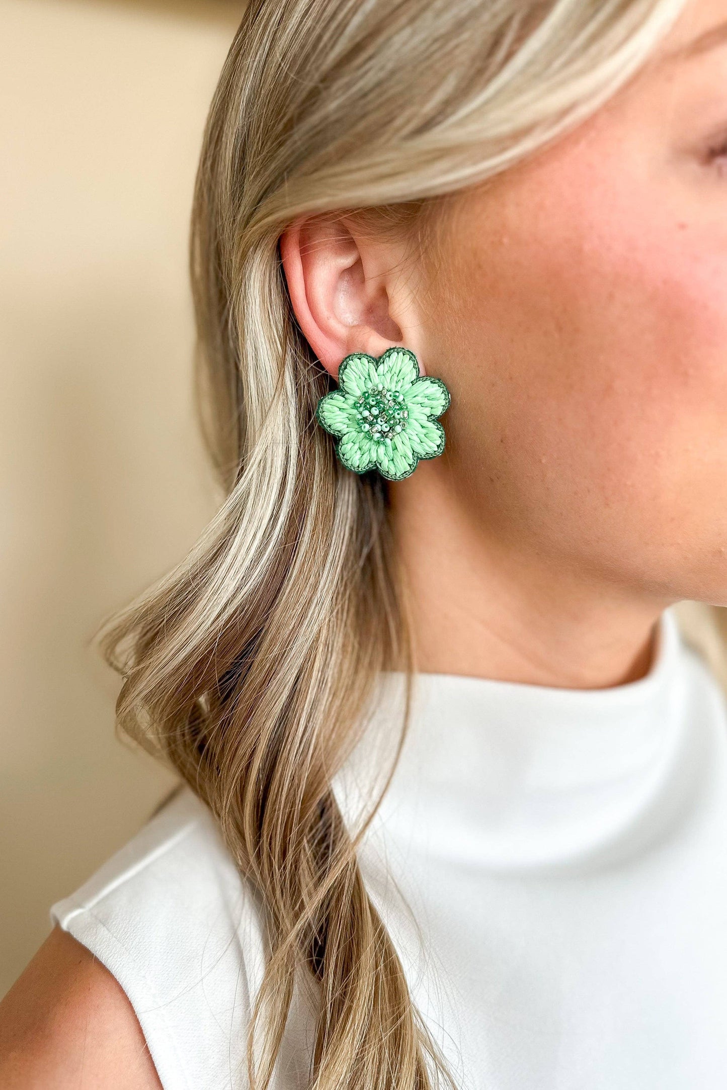 Parker Earrings: Mint
