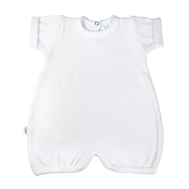 Cuffed Sleeve Bubble with Blue Trim