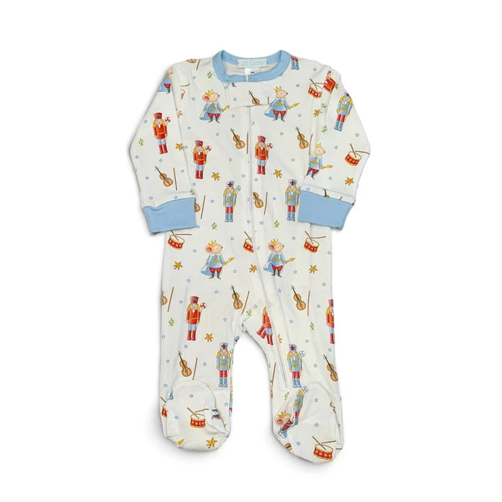 Pima Nutcracker Blue Boy Footies
