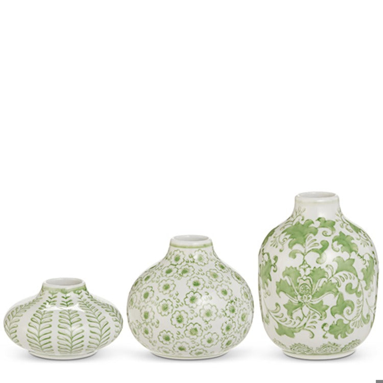 5.5 Green Bud Vases