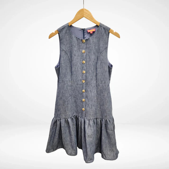 Sleeveless Button Down Denim Dress