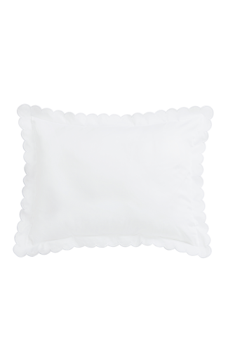 Scallop Baby Pillowcase - White