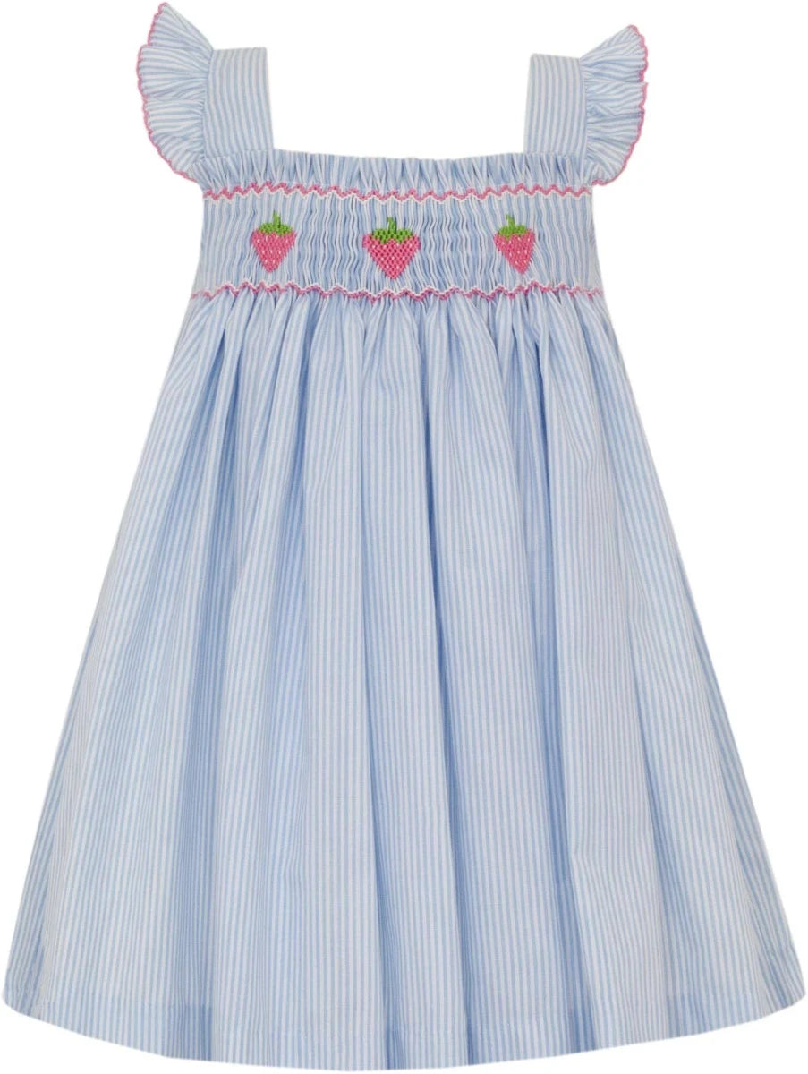 Strawberry Blue Stripe Sundress