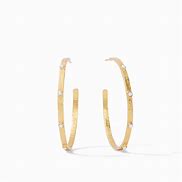 Crescent Stone Hoop-Pearl-L