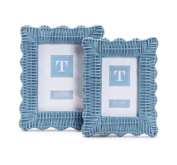 Blue Wicker Weave Photo Frame 4x6