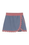 Dusty Rose/Slate Scalloped Skort