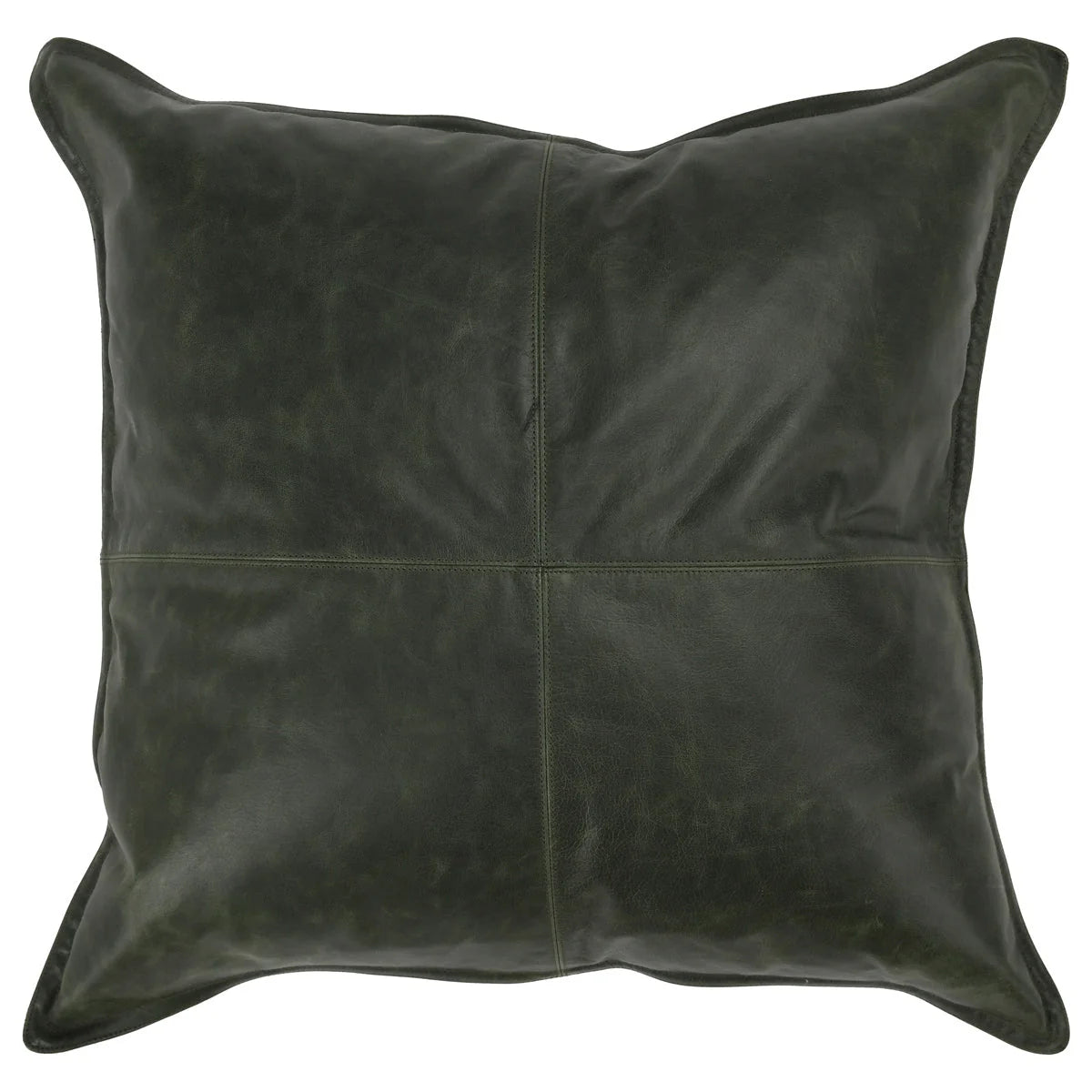 Leather Acre Forest Green 22x22 Pillow