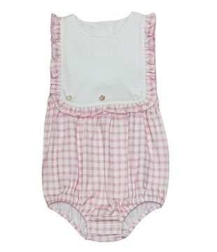 Pink Gingham Sun Suit