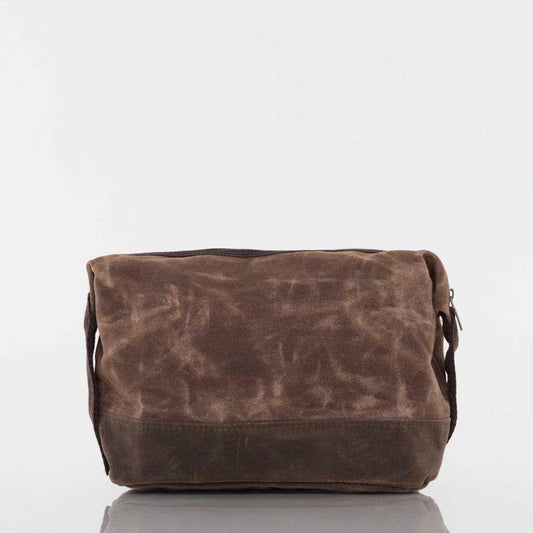 Waxed Dopp Kit: Khaki