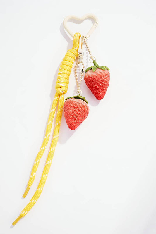 Strawberry Bag Charm Yellow