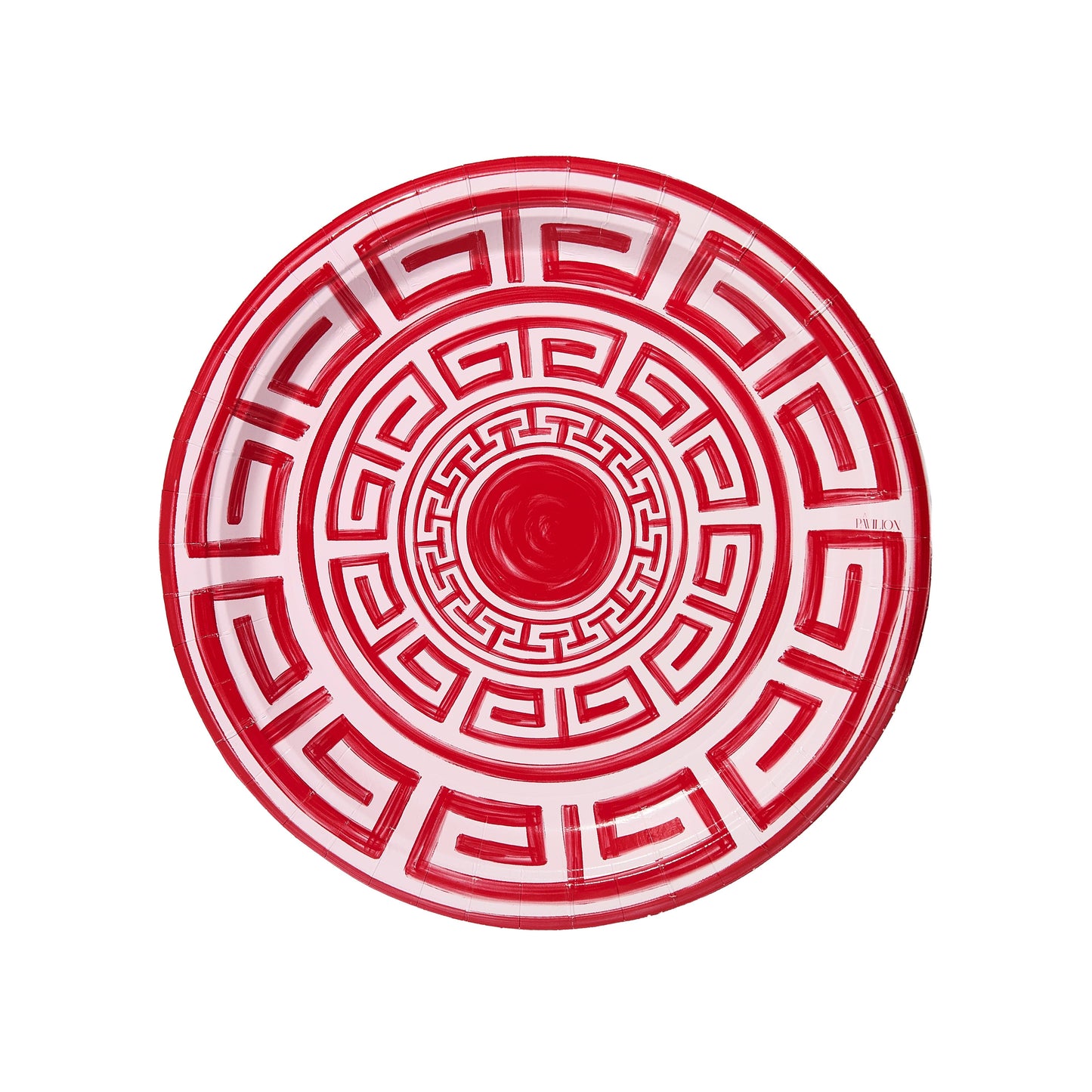 Greek Key Pavilion Dinner Plates - 8 per pac: Navy & Sky