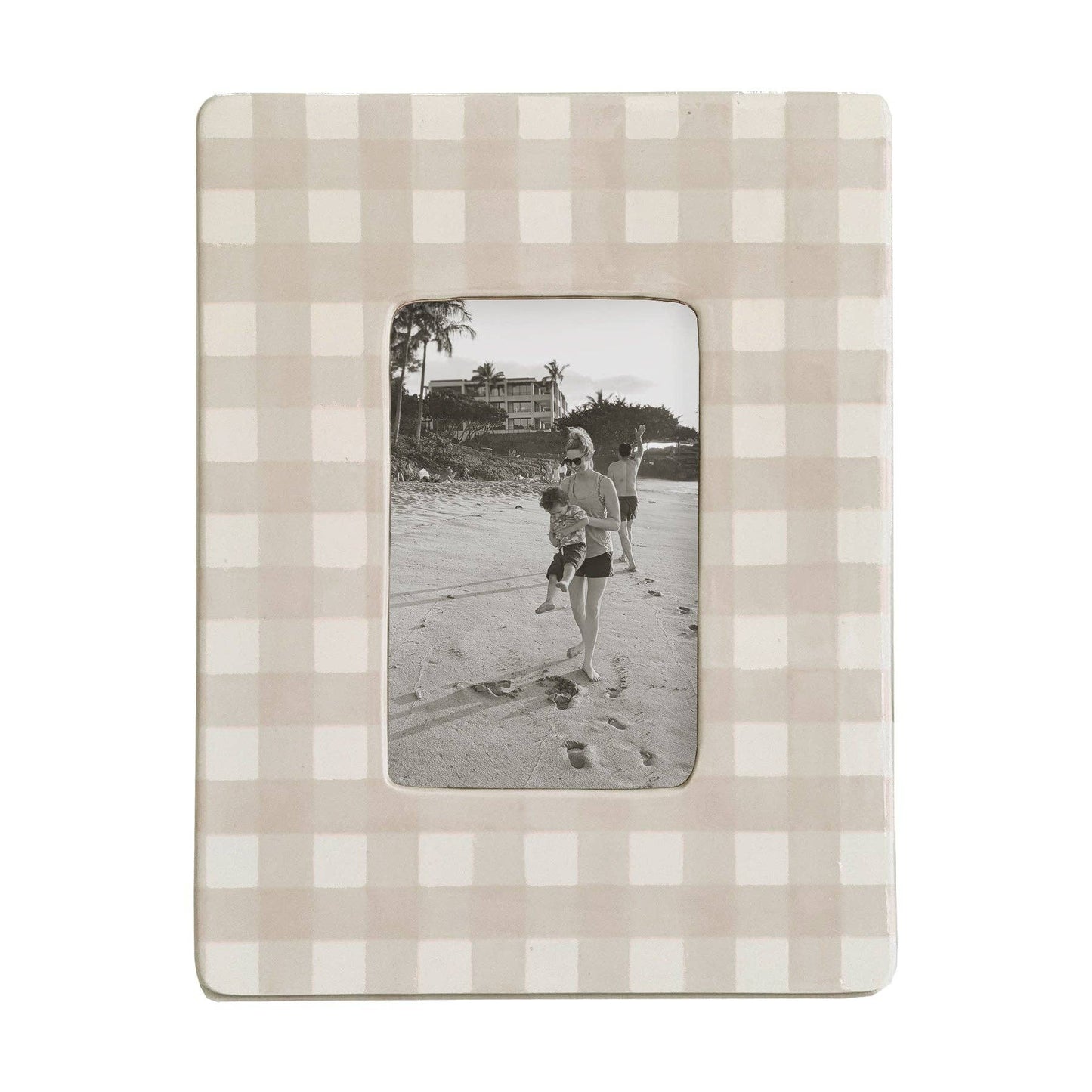 Gingham Photo Frame: Blush