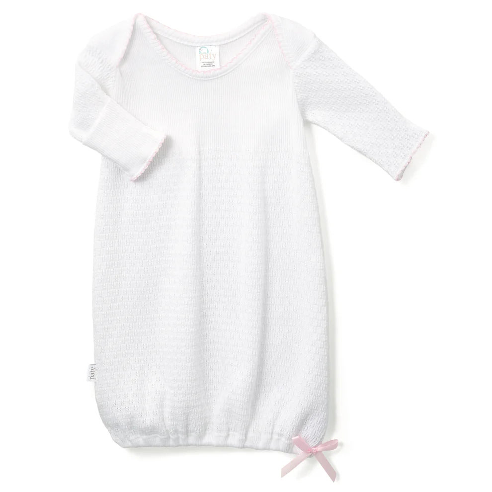 Paty Overlap Shoulder Baby Gown (asst colors)