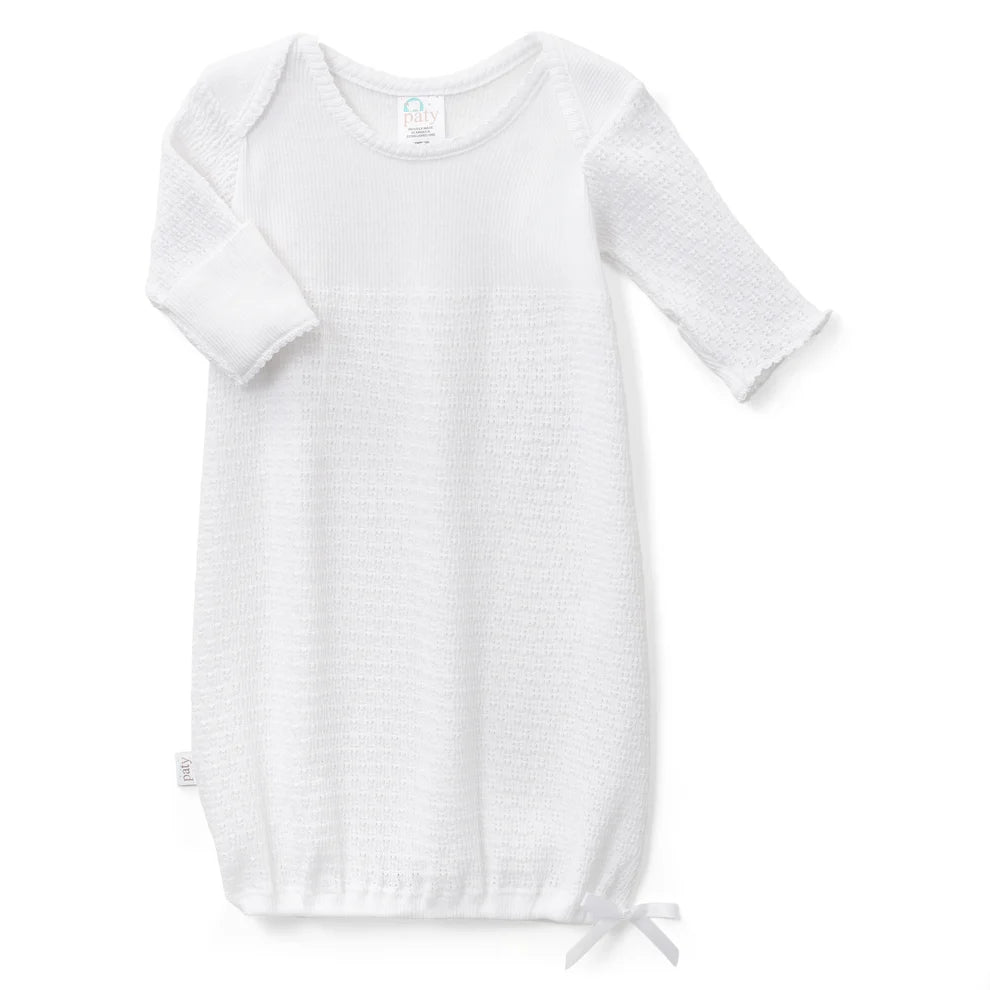 Paty Overlap Shoulder Baby Gown (asst colors)