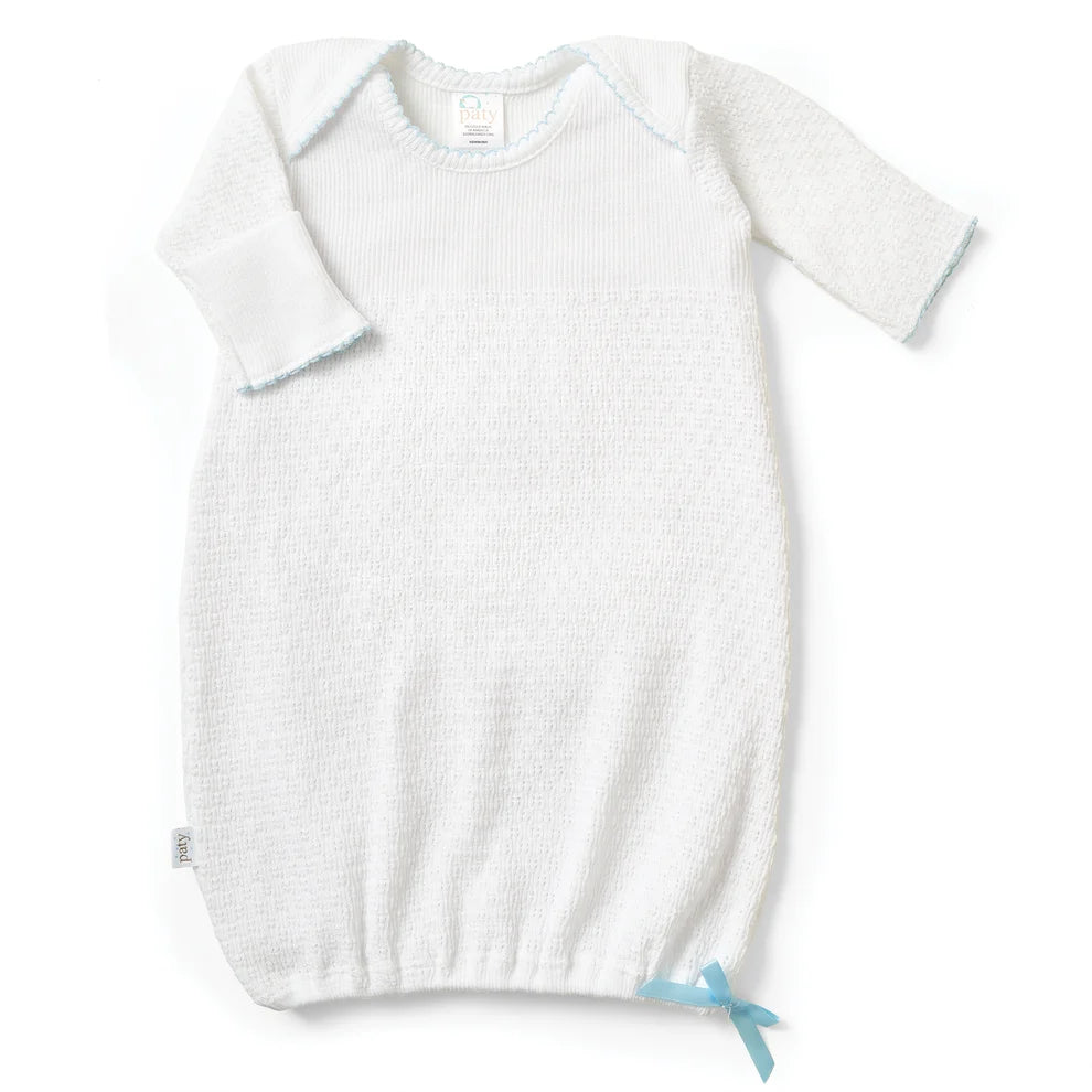 Paty Overlap Shoulder Baby Gown (asst colors)