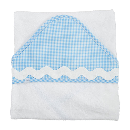 Blue Ric-Rac Hooded Towel