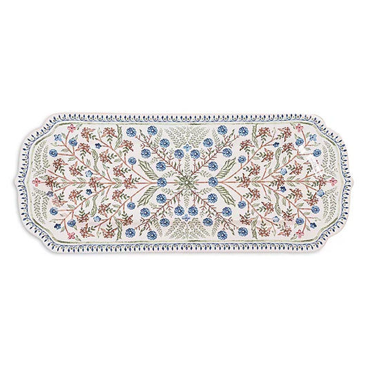 Villa Seville 15" Chambray Hostess Tray
