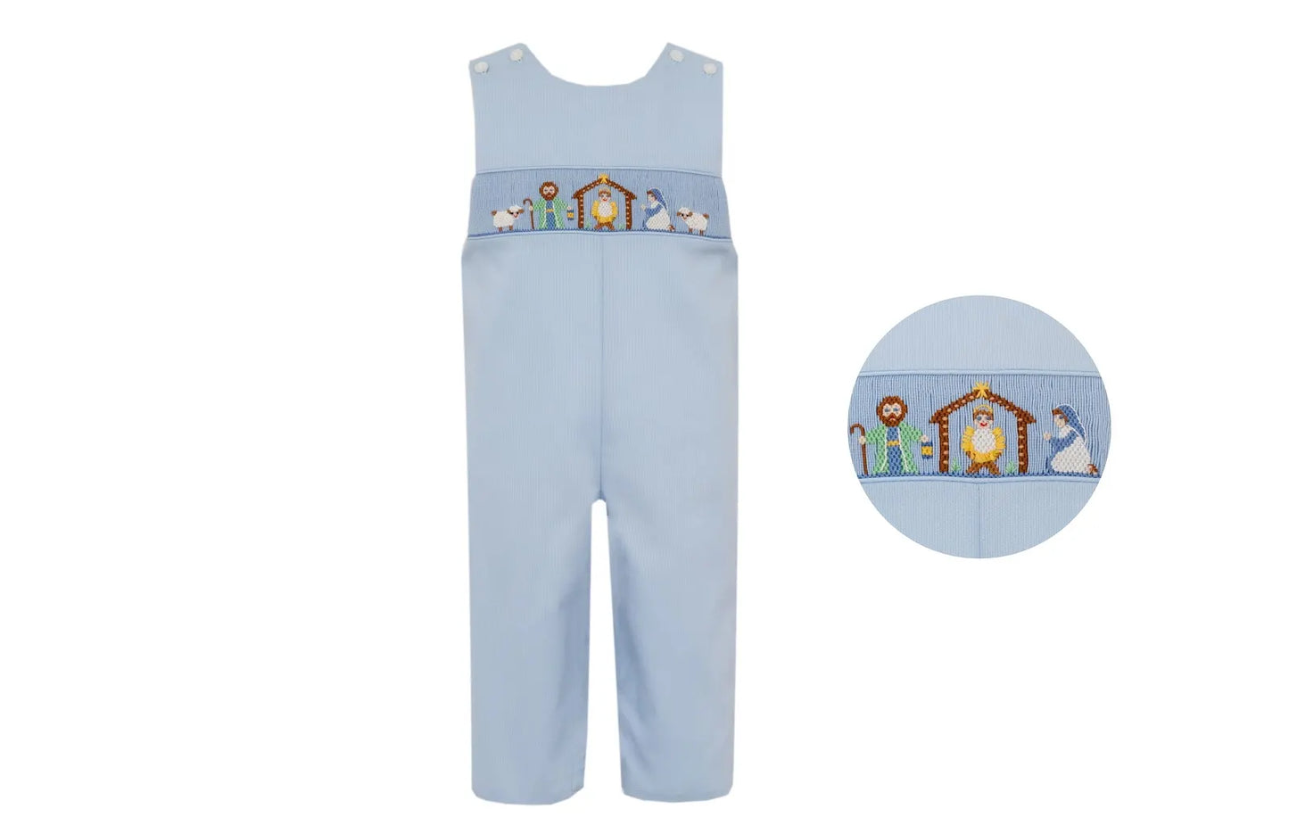 NATIVITY BOY´S - Blue pique boy´s long jon jon