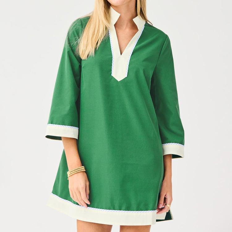 Green/White Brenda dress