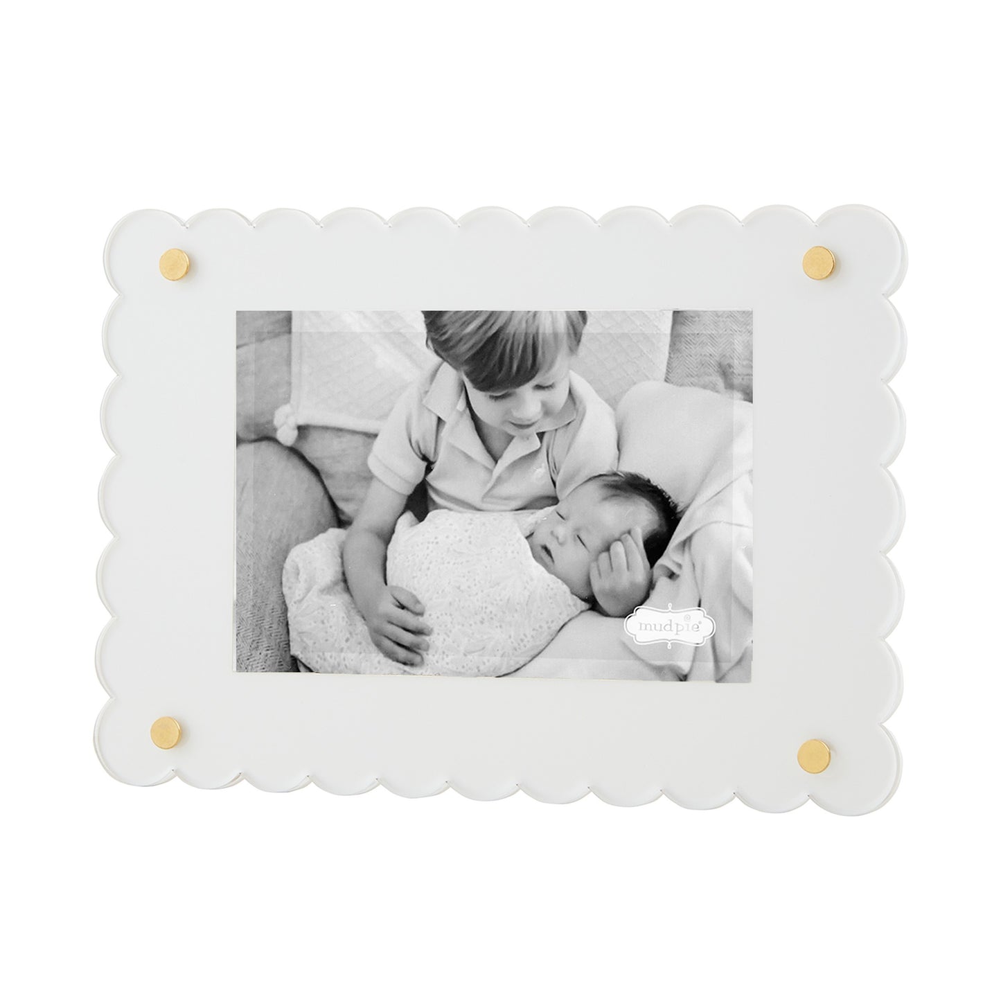 White Scallop Acrylic Frame
