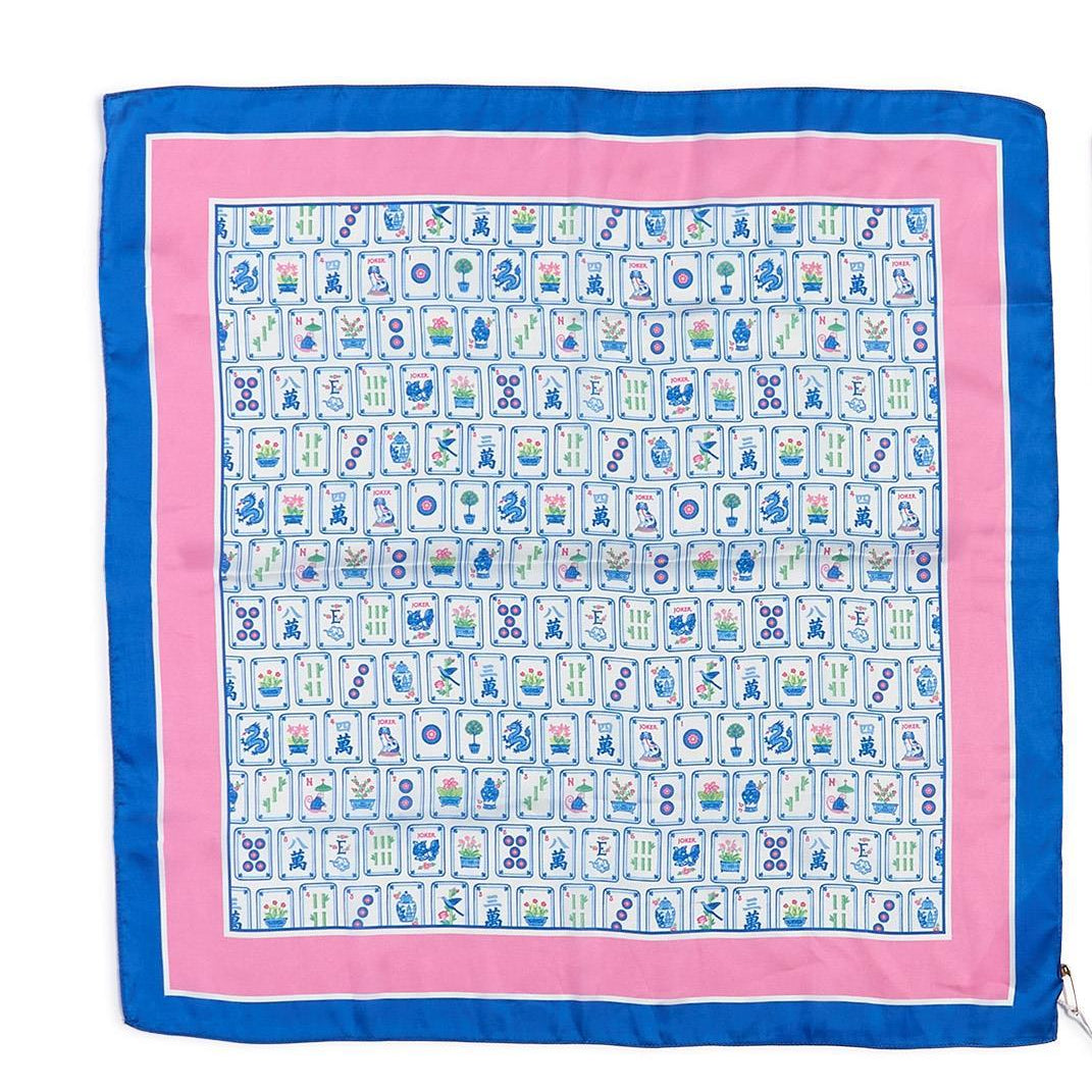 Mahjong Statement Square Scarf21 1/2"W x 21 1/2"L