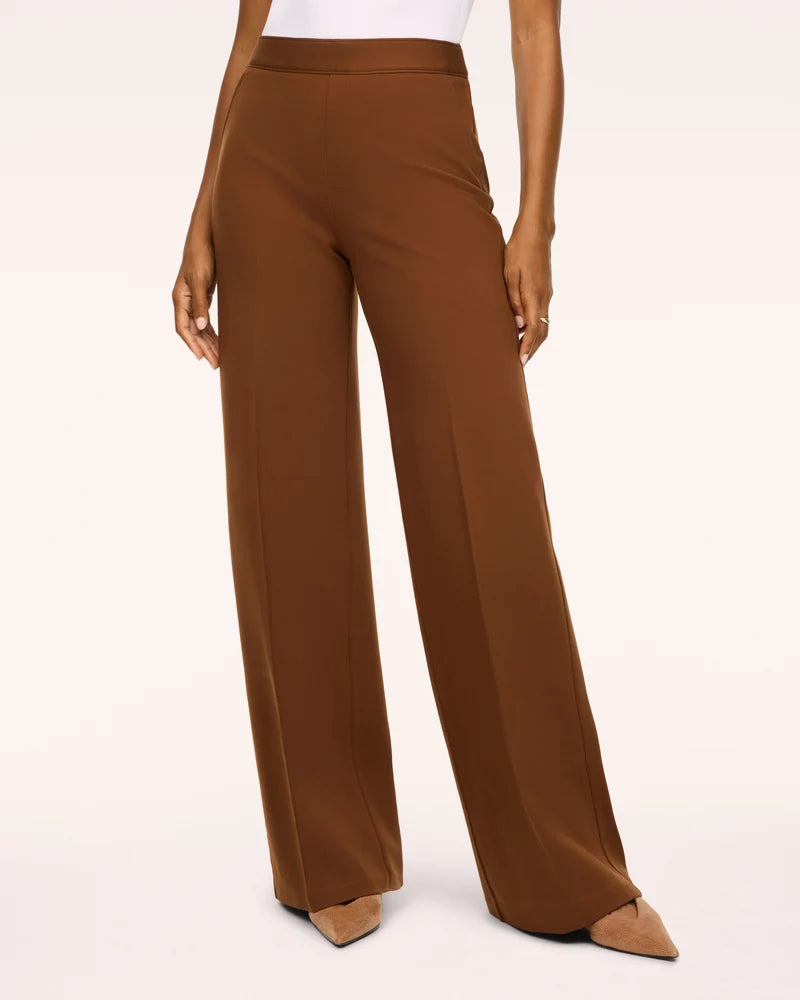 Caramel Ponte Wide Leg Pants