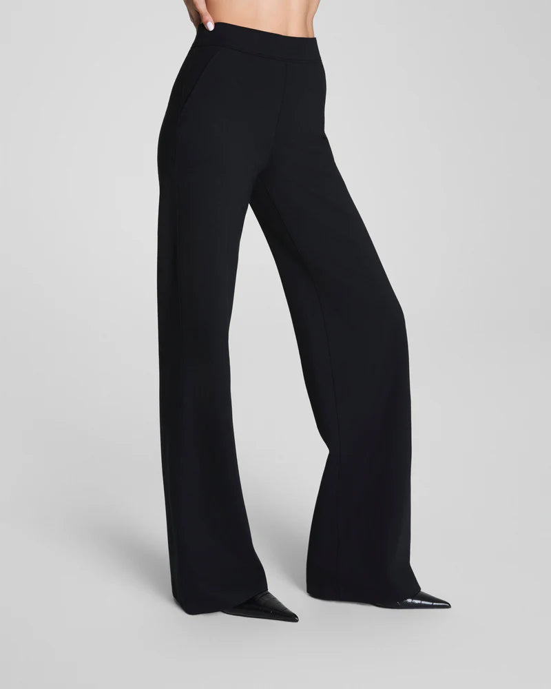 Ponte Wide Leg Pant Black