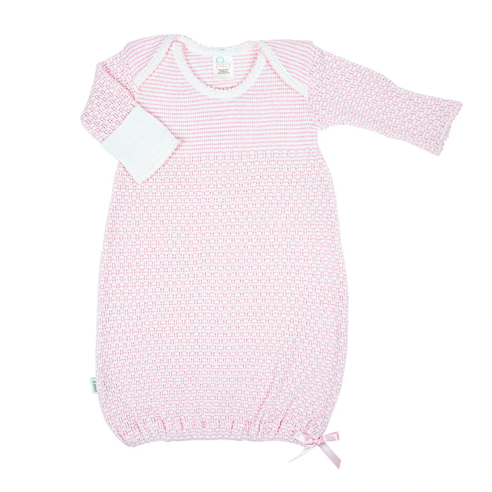 Paty Overlap Shoulder Baby Gown (asst colors)