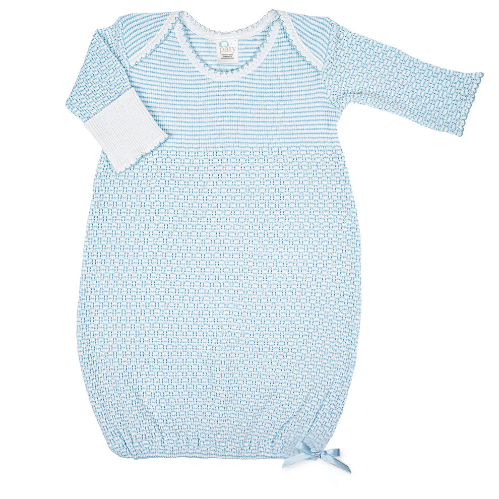 Paty Overlap Shoulder Baby Gown (asst colors)