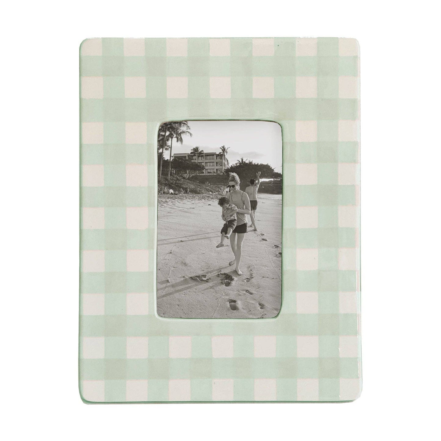 Gingham Photo Frame: Blush