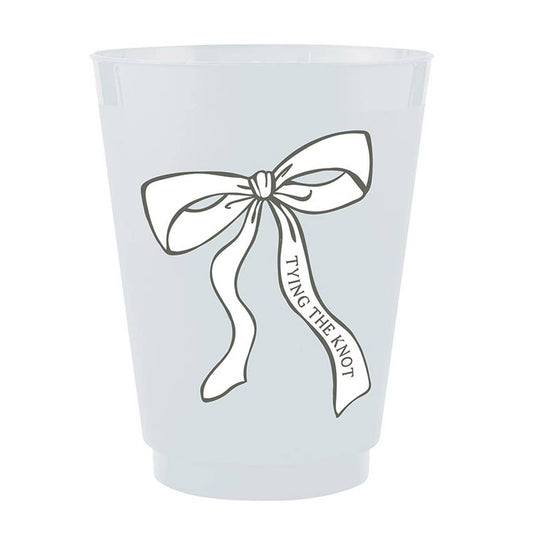 Frost Cups - Tying the Knot: BPA-Free Plastic / 4.5" H, 3.5 dia, 16 oz, 8 count/package