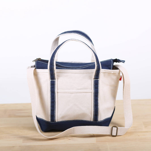 Canvas Crossbody Convertible Tote: Blue