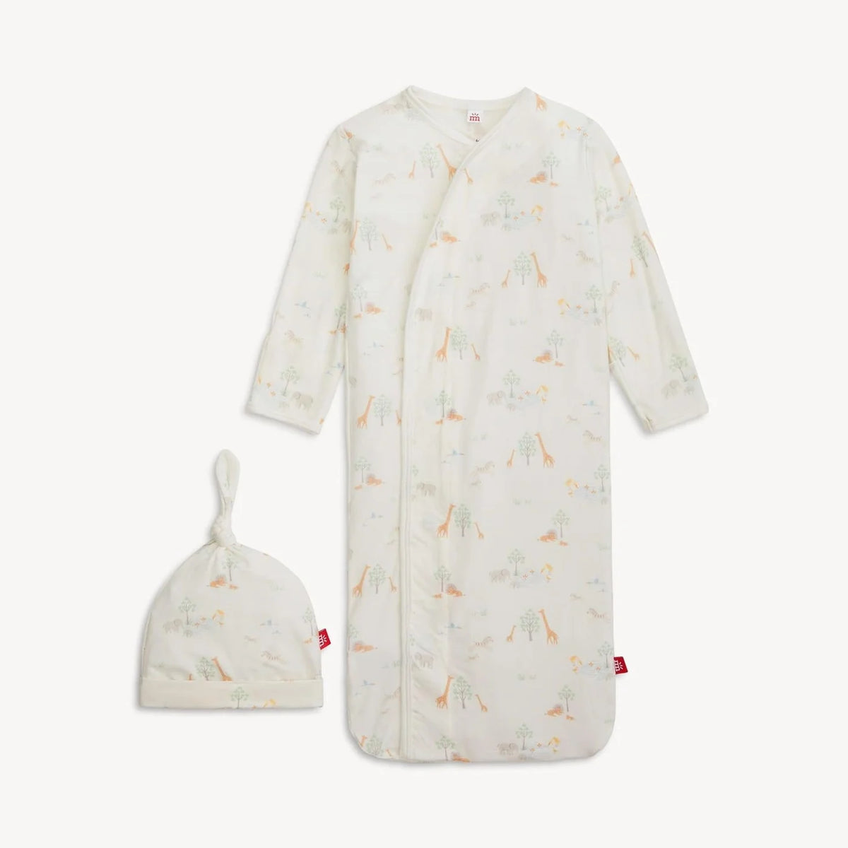 White Serene Safari Magnetic Gown and Hat Set