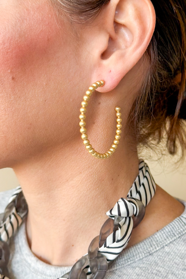 Grace Hoop Earrings- Gold