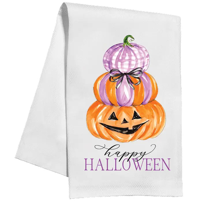 Kitchen Towel Handpainted Happy Halloween