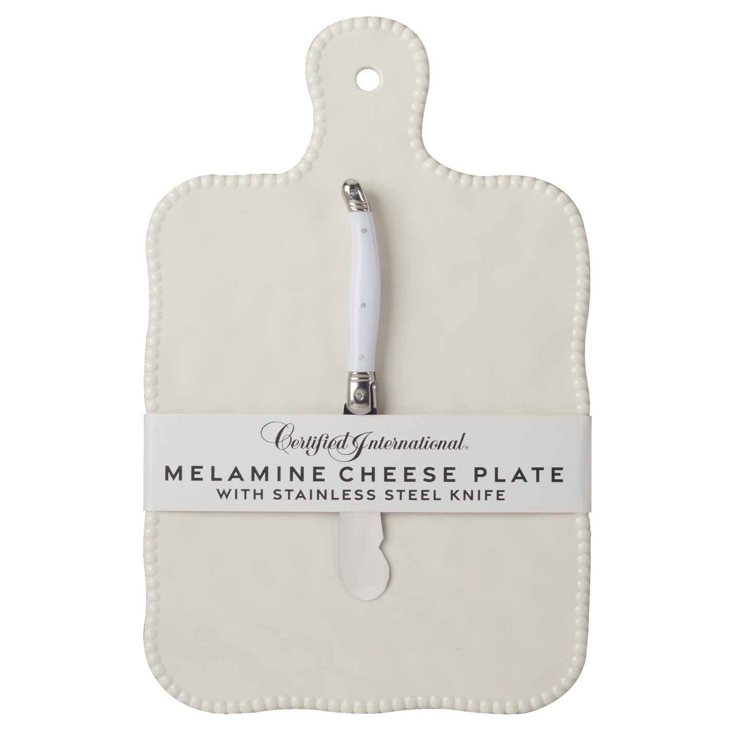 Perlette White Cream Cheese Board with Knife