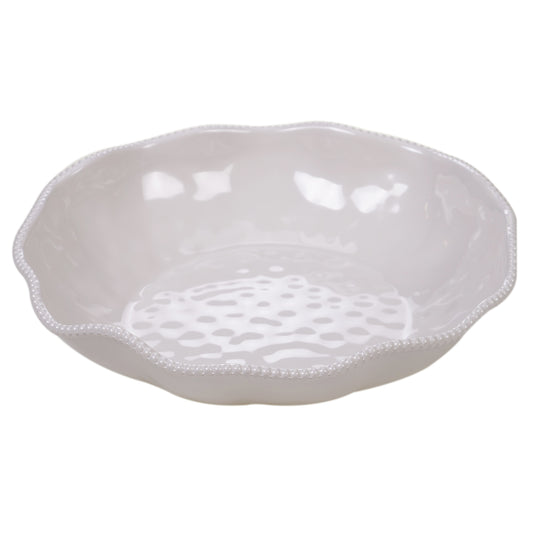 Perlette Cream Large Serving Bowl 13.75 x 2.75