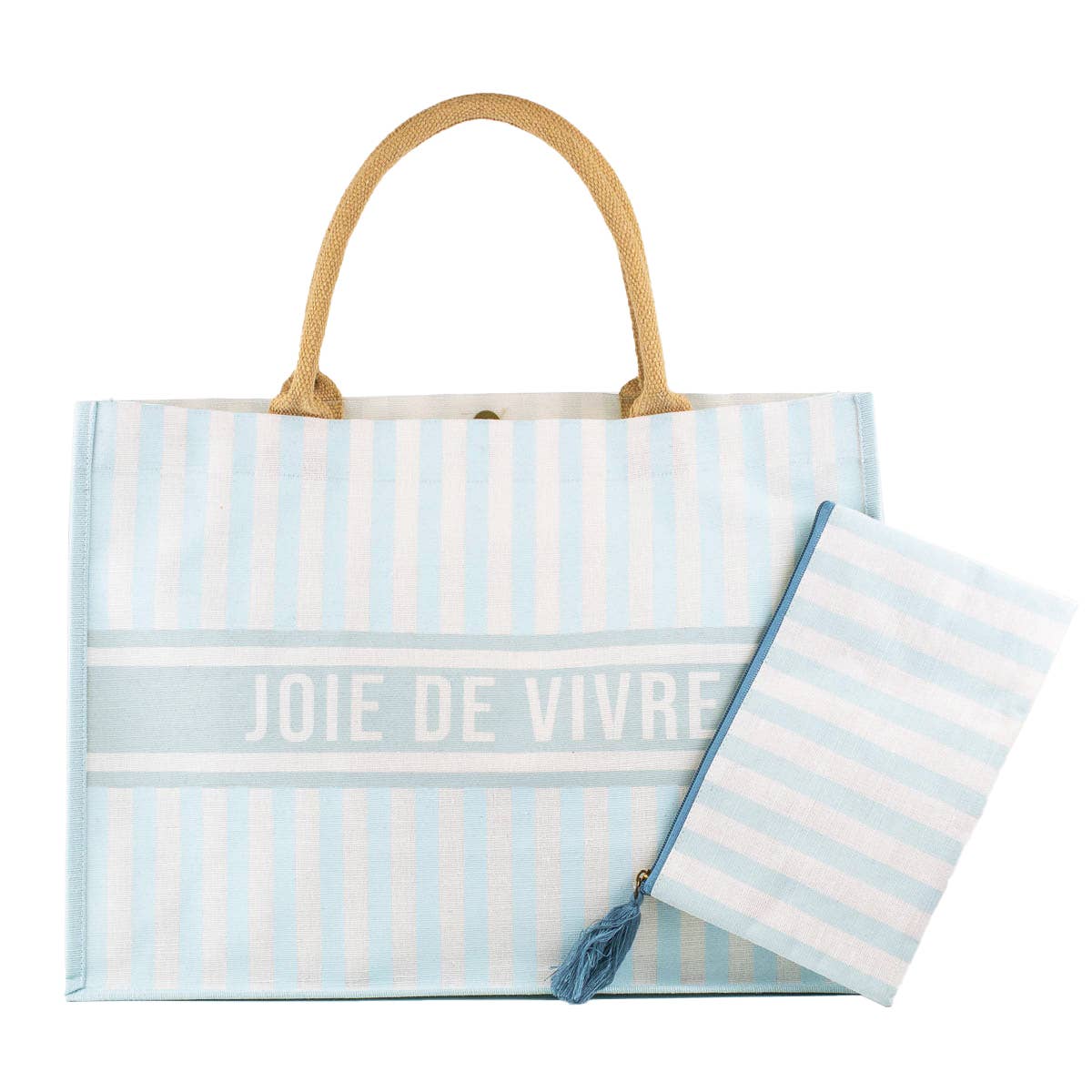Stripe Juco Cosmetic Bag