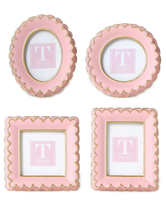 Pink Scalloped Edge Mini Frame