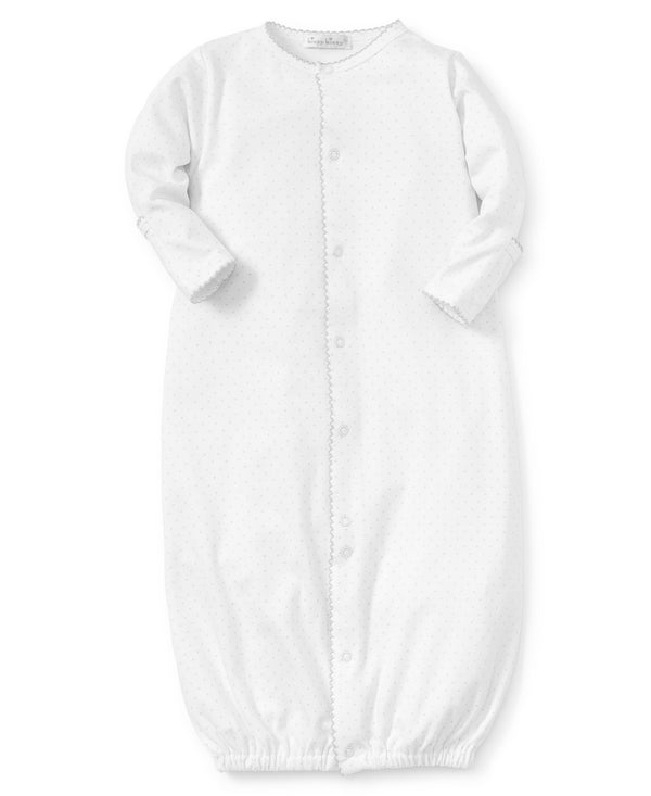 White w/ Gray Polka Dot Converter Gown
