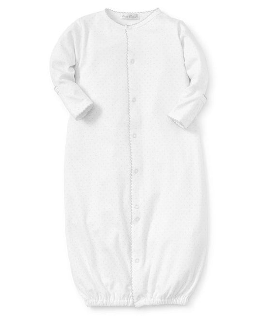 White w/ Gray Polka Dot Converter Gown
