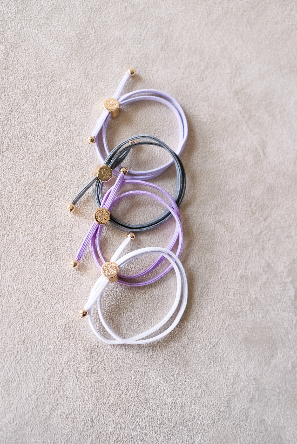 Skinny Hair Tie Set - Purple