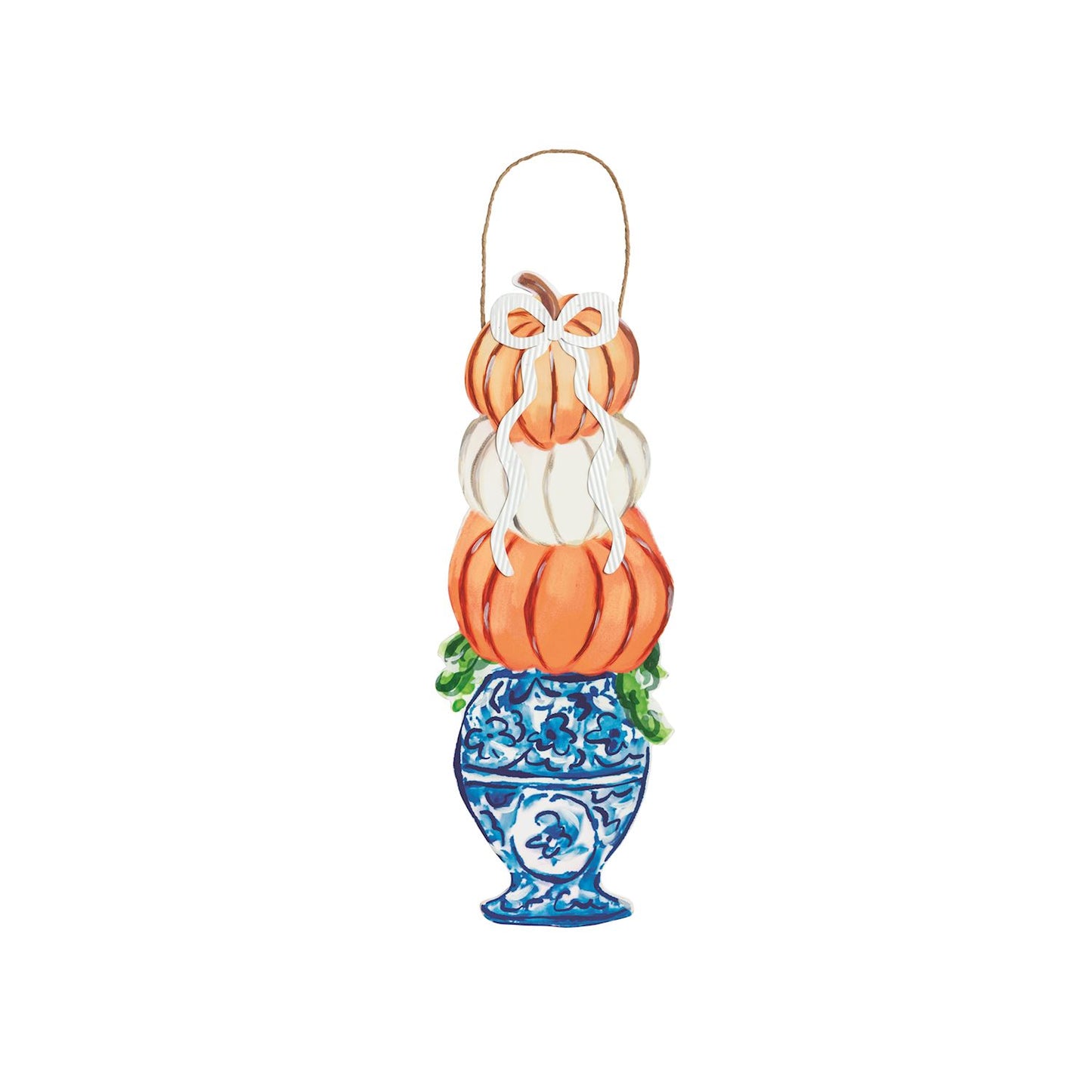 Pumpkin Topiary Door Hanger