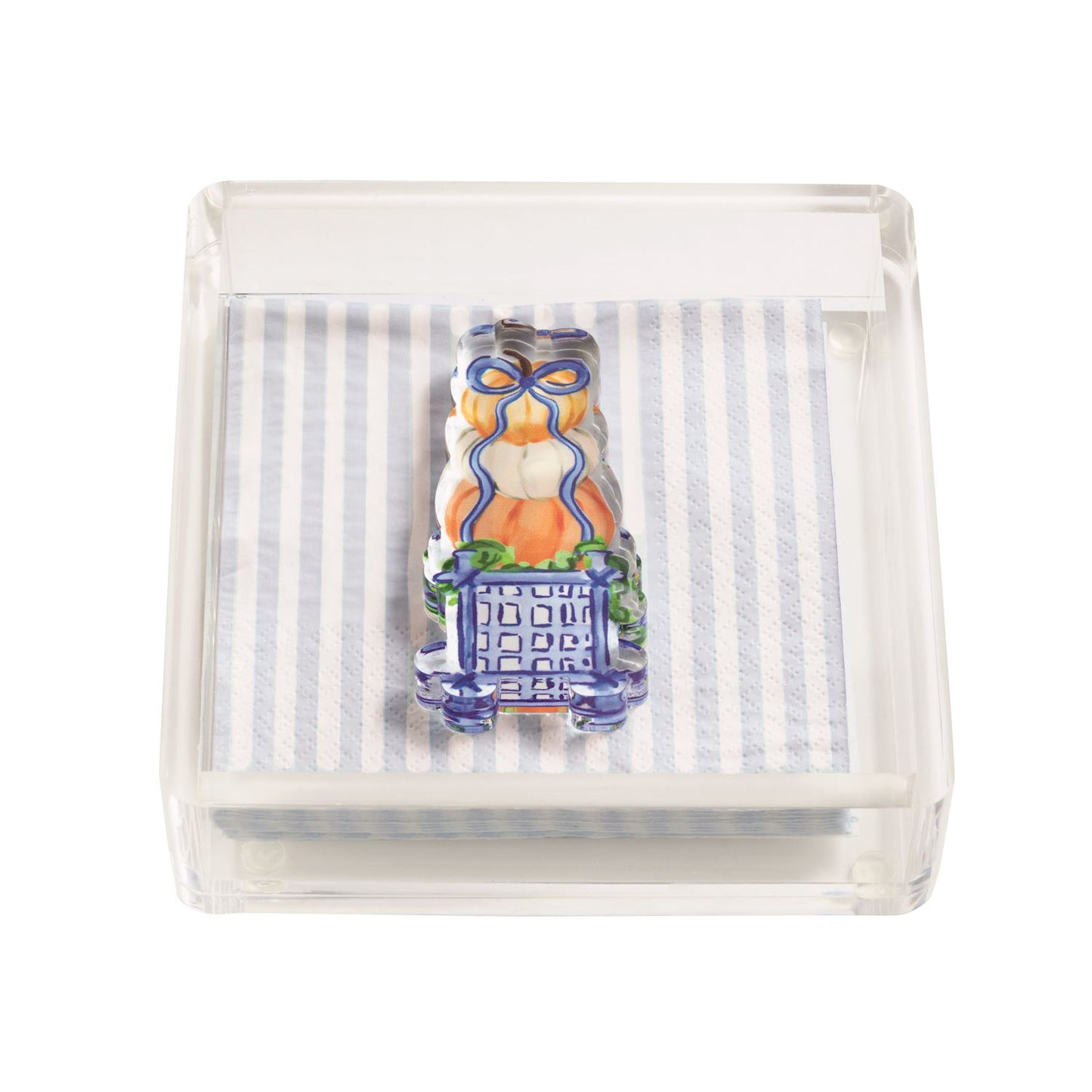 Stripe Topiary Napkin Caddy Set