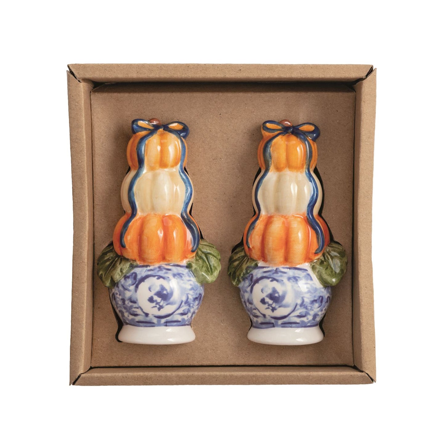 Pumpkin Topiary Salt & Pepper Shaker Set