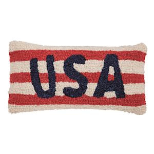 USA Hooked Pillow